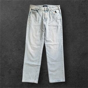 Aeropostale Mens Relaxed Straight Leg 33 x 31 Jeans Light Wash Denim